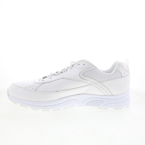 Drew Aaron 40893-22 Mens White Leather Wide Lifestyle Sneakers Shoes