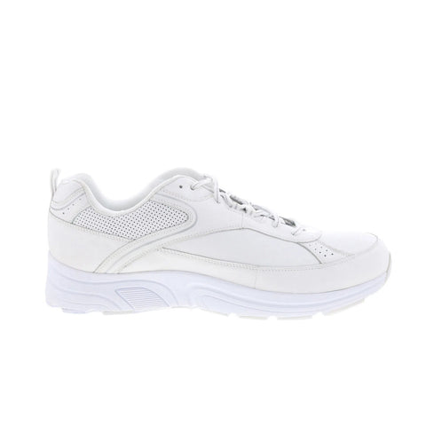 Drew Aaron 40893-22 Mens White Leather Wide Lifestyle Sneakers Shoes