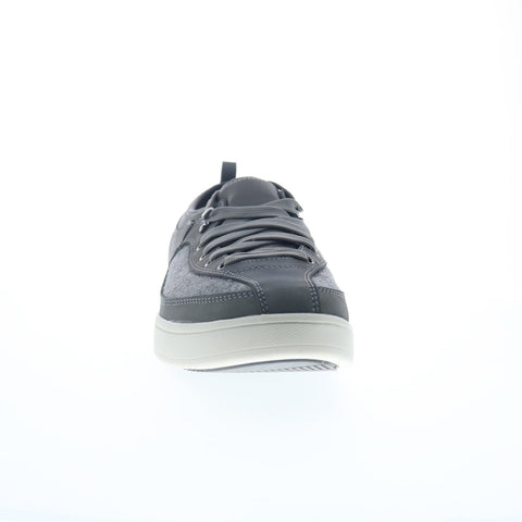 Drew Buzz 40994-43 Mens Gray Wide Leather Lifestyle Sneakers Shoes