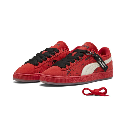 Puma Suede Street Fighter Ken 41064601 Mens Red Lifestyle Sneakers Shoes