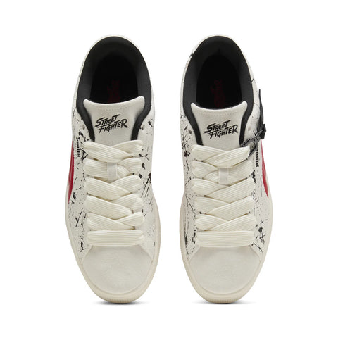 Puma Suede Street Fighter Ryu 41064701 Mens White Lifestyle Sneakers Shoes