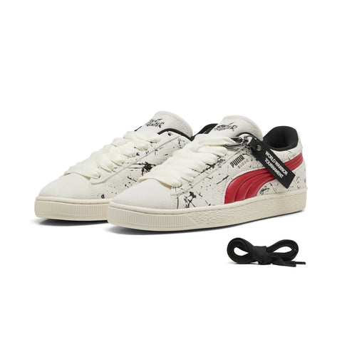 Puma Suede Street Fighter Ryu 41064701 Mens White Lifestyle Sneakers Shoes