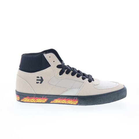 Etnies Screw Vulc Mid X Santa Cruz Mens Beige Skate Inspired Sneakers Shoes