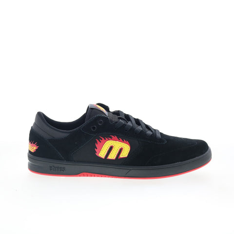 Etnies Windrow X Santa Cruz Mens Black Suede Skate Inspired Sneakers Shoes