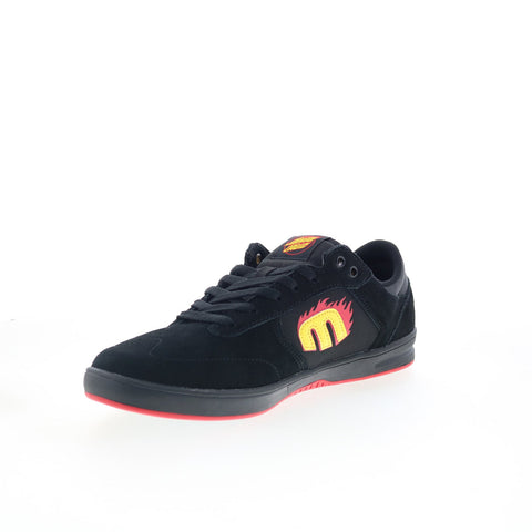 Etnies Windrow X Santa Cruz Mens Black Suede Skate Inspired Sneakers Shoes