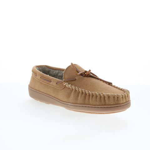 Minnetonka Trevor 41321-CIN Mens Brown Suede Loafer Slippers Shoes