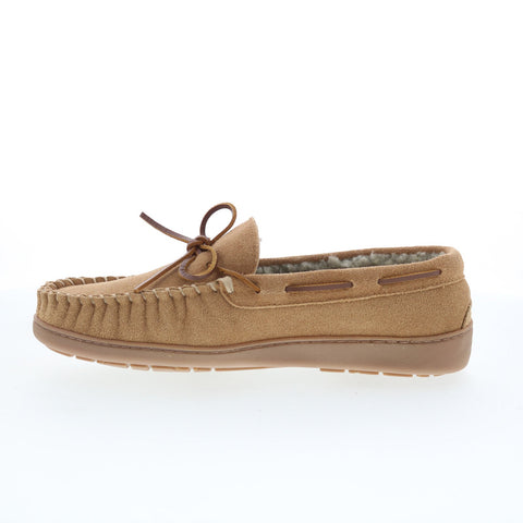Minnetonka Trevor 41321-CIN Mens Brown Suede Loafer Slippers Shoes