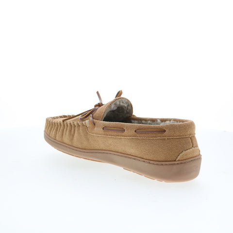 Minnetonka Trevor 41321-CIN Mens Brown Suede Loafer Slippers Shoes