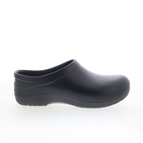 Dansko Kaci 4146-020200 Womens Black Synthetic Slip On Clogs Flats Shoes