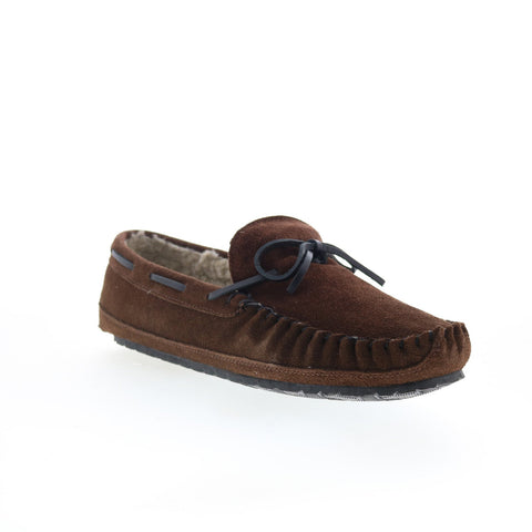 Minnetonka Trevor 41321-CIN Mens Brown Suede Loafer Slippers Shoes