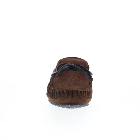 Minnetonka Trevor 41321-CIN Mens Brown Suede Loafer Slippers Shoes