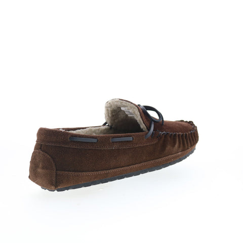 Minnetonka Trevor 41321-CIN Mens Brown Suede Loafer Slippers Shoes