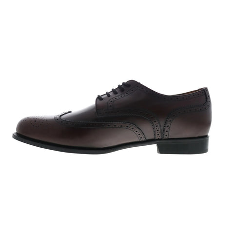 Dino Monti Alpha Mens Burgundy Oxfords & Lace Ups Wingtip & Brogue Shoes