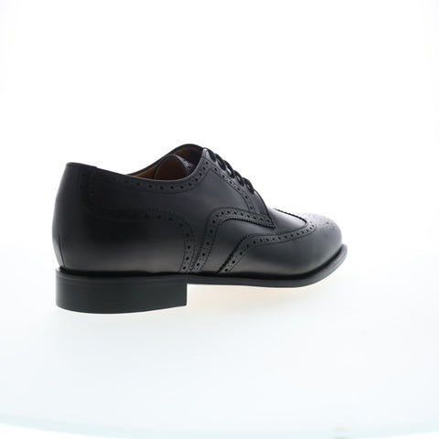 Dino Monti Alpha Mens Black Oxfords & Lace Ups Wingtip & Brogue Shoes