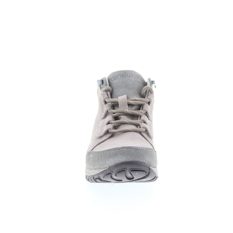 Dansko Pearla 4360-797800 Womens Gray Suede Lace Up Casual Dress Boots