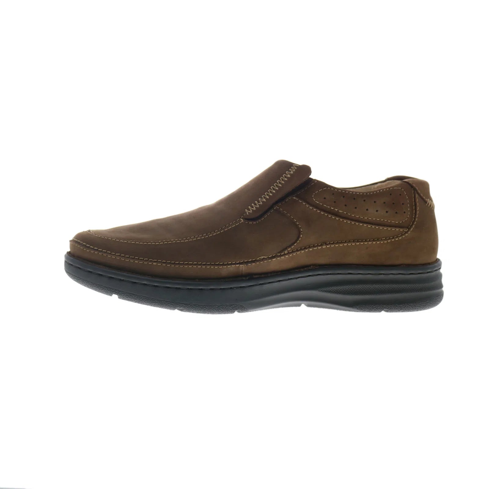 Drew Bexley 43919-65 Mens Brown Narrow Nubuck Loafers & Slip Ons