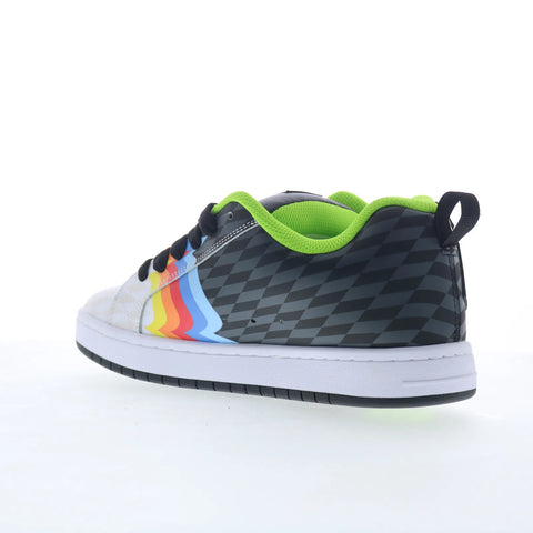 DC 43I Court Graffik Mens Black Leather Lace Up Skate Inspired Sneakers Shoes