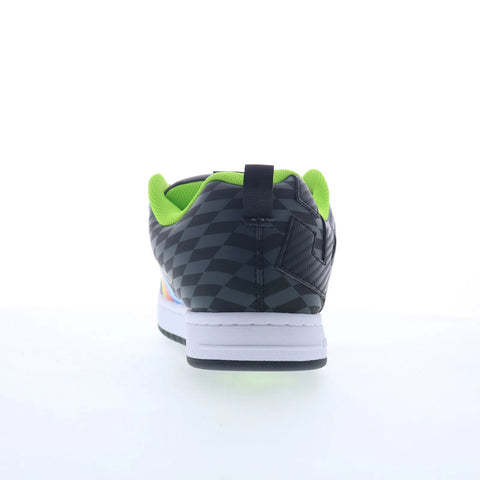 DC 43I Court Graffik Mens Black Leather Lace Up Skate Inspired Sneakers Shoes