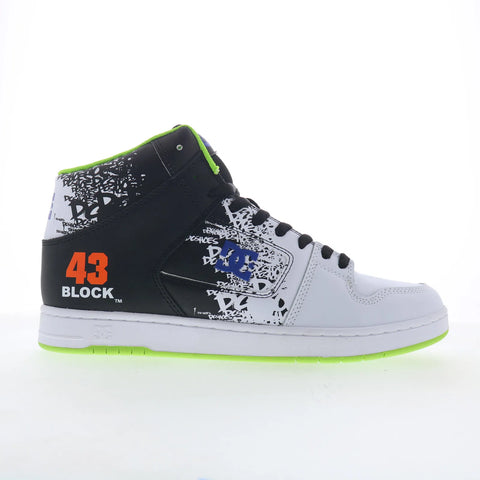 DC 43I Manteca 4 HI Mens Black Leather Lace Up Skate Inspired Sneakers Shoes