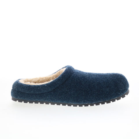 Minnetonka Corbin Slipper 45354-NVY Mens Blue Canvas Clogs Slippers Shoes