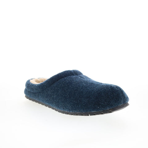 Minnetonka Corbin Slipper 45354-NVY Mens Blue Canvas Clogs Slippers Shoes