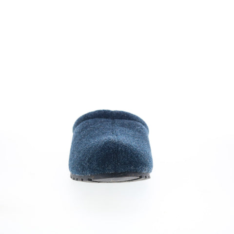 Minnetonka Corbin Slipper 45354-NVY Mens Blue Canvas Clogs Slippers Shoes