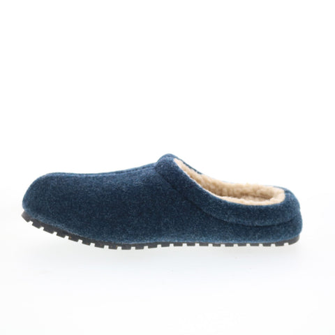 Minnetonka Corbin Slipper 45354-NVY Mens Blue Canvas Clogs Slippers Shoes