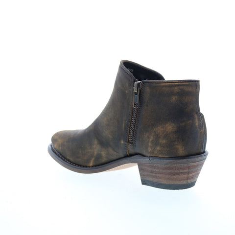 Sage 4568 Womens Brown Leather Zipper Western Boots