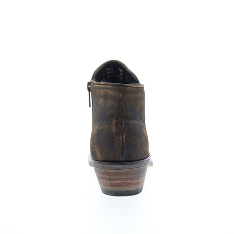 Sage 4568 Womens Brown Leather Zipper Western Boots