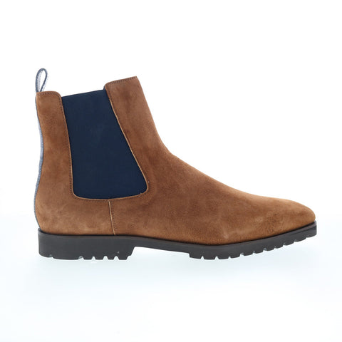 Zelli Italia Gianna Calfskin Crocodile 46-210-CGN Mens Brown Chelsea Boots