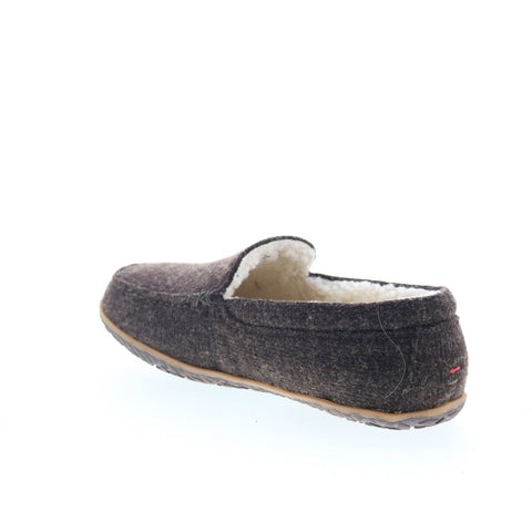 Minnetonka Eco Elm 4704-CHO Mens Brown Canvas Slip On Loafer Slippers Shoes