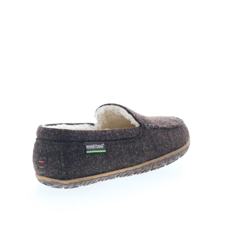 Minnetonka Eco Elm 4704-CHO Mens Brown Canvas Slip On Loafer Slippers Shoes