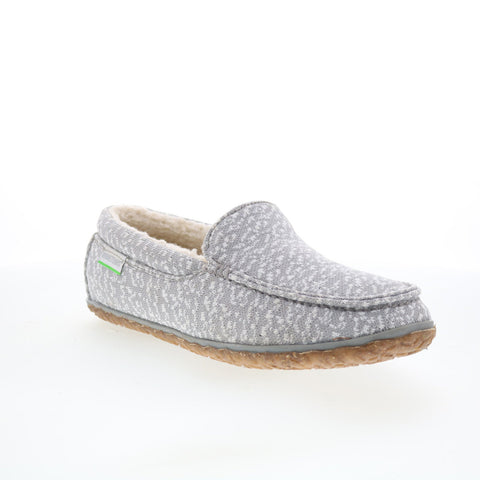 Minnetonka Eco Pine 4707ECO-LGR Mens Gray Canvas Loafer Slippers Shoes