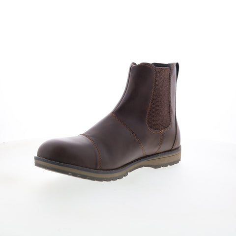 Eastland Drew Twin Gore 4715-12 Mens Brown Synthetic Slip On Chelsea Boots