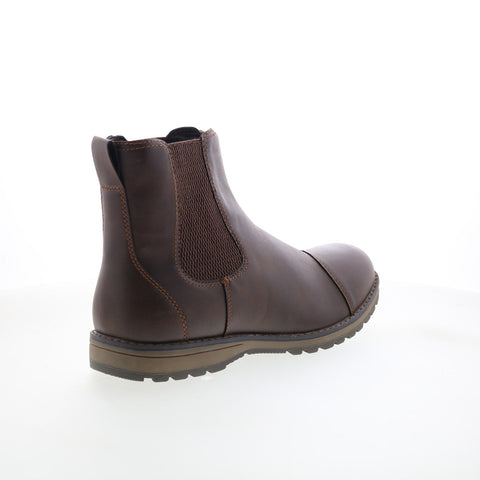 Eastland Drew Twin Gore 4715-12 Mens Brown Synthetic Slip On Chelsea Boots