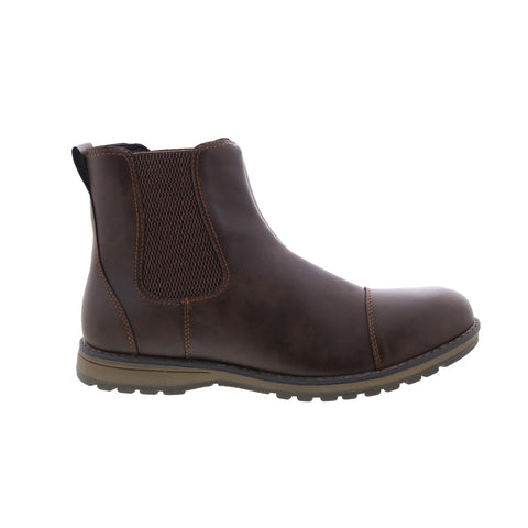 Eastland Drew Twin Gore 4715-12 Mens Brown Synthetic Slip On Chelsea Boots