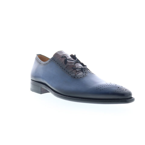 Mezlan 4765-F Mens Blue Leather Oxfords & Lace Ups Casual Shoes