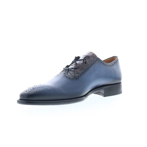 Mezlan 4765-F Mens Blue Leather Oxfords & Lace Ups Casual Shoes