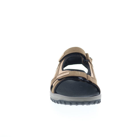 Drew Warren 47791-82 Mens Brown Extra Wide Leather Slides Sandals Shoes