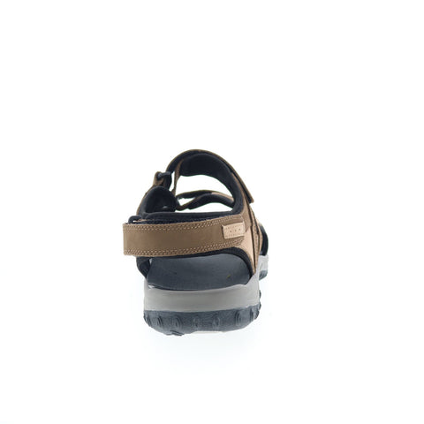 Drew Warren 47791-82 Mens Brown Extra Wide Leather Slides Sandals Shoes