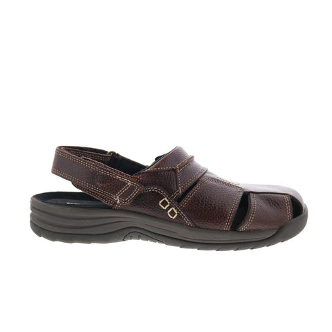 Drew Barcelona 47792-68 Mens Brown Wide Leather Sport Sandals Shoes
