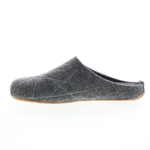 Haflinger Raya 484020-4H Womens Gray Canvas Slip On Clogs Slippers Shoes