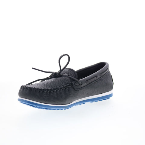 Minnetonka Moosehide Plus Mens Black Loafers & Slip Ons Moccasin Shoes