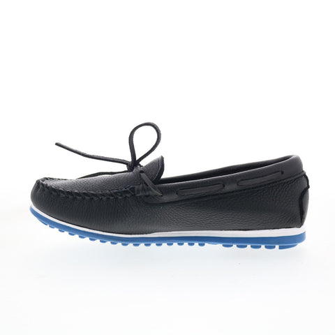 Minnetonka Moosehide Plus Mens Black Loafers & Slip Ons Moccasin Shoes