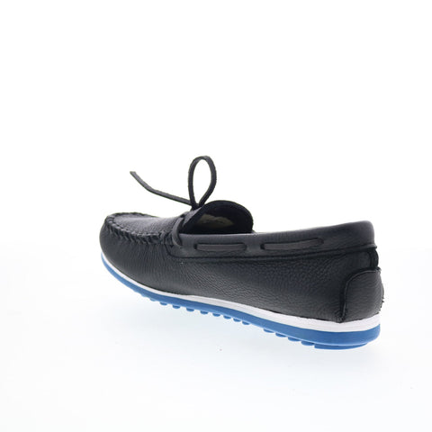 Minnetonka Moosehide Plus Mens Black Loafers & Slip Ons Moccasin Shoes