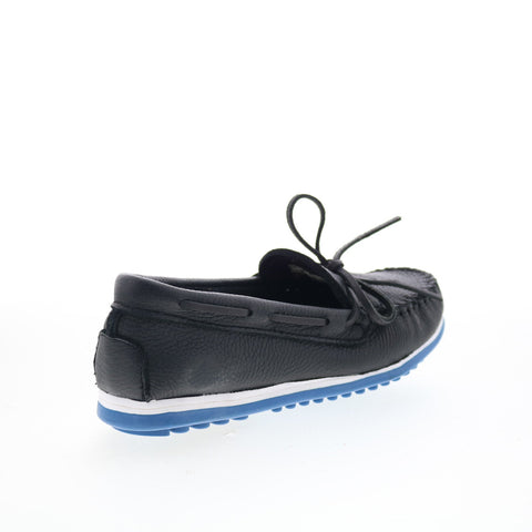 Minnetonka Moosehide Plus Mens Black Loafers & Slip Ons Moccasin Shoes