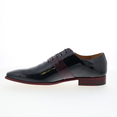Mezlan 4958 Mens Burgundy Leather Oxfords & Lace Ups Plain Toe Shoes
