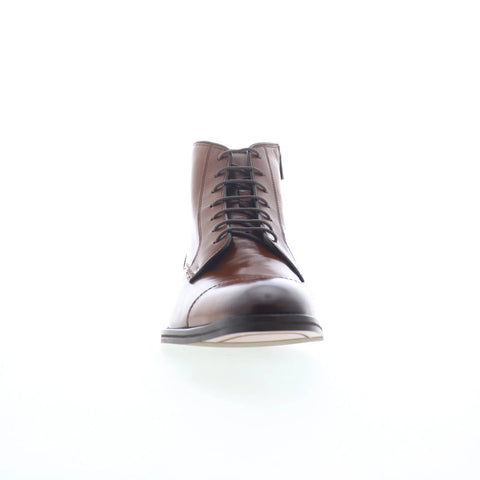 Johnston & Murphy 50-8060 Mens Brown Leather Lace Up Casual Dress Boots