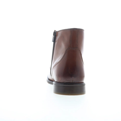 Johnston & Murphy 50-8060 Mens Brown Leather Lace Up Casual Dress Boots