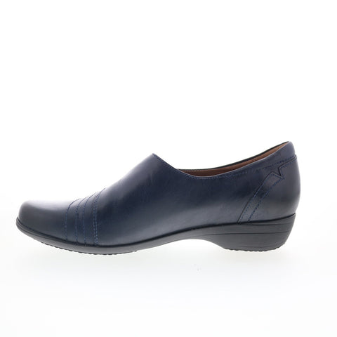 Dansko Franny 500-550200 Womens Blue Leather Strap Loafer Flats Shoes